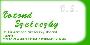 botond szeleczky business card